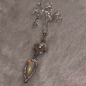 Opal pearl necklace